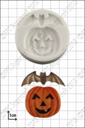 'Pumpkin and Bat' Silicone Mould